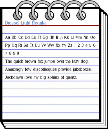 Dressel Light Regular Font