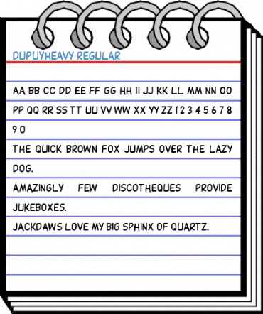 DupuyHeavy Regular Font
