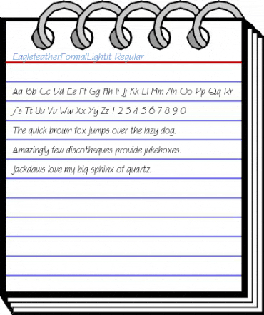 EaglefeatherFormalLightIt Regular Font