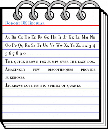 Bodoni BE Regular Font