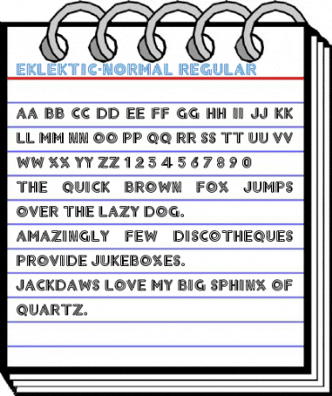 Eklektic-Normal Regular Font