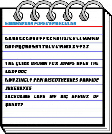 Endeavour forever Regular Font