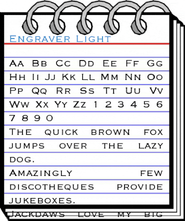 Engraver Light Font