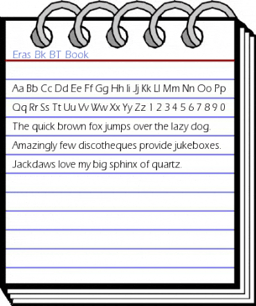 Eras Bk BT Book Font