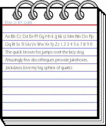 Eras Lt BT Light Font