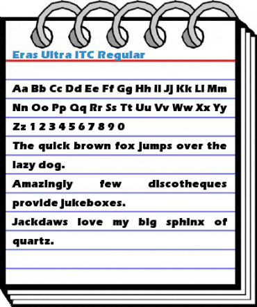 Eras Ultra ITC Regular Font