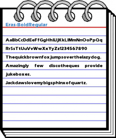 Eras-Bold Regular Font
