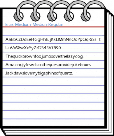 Eras-Medium-Medium Regular Font