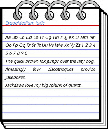 ErgoeMedium Italic Font