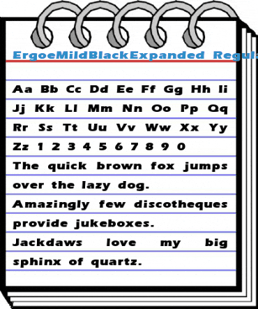 ErgoeMildBlackExpanded Regular Font