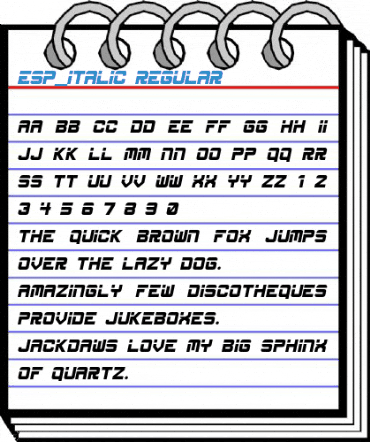 ESP_Italic Regular Font