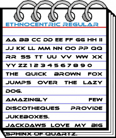 Ethnocentric Regular Font