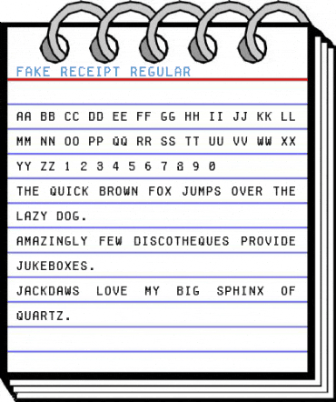 Fake Receipt Regular Font