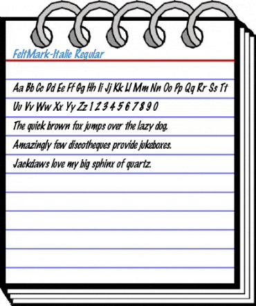FeltMark-Italic Regular Font