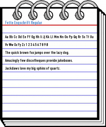 Fette Engschrift Regular Font