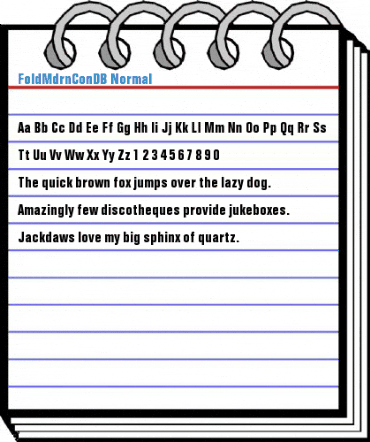 FoldMdrnConDB Normal Font