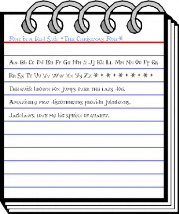 Font in a Red Suit (The Christmas Font) Font