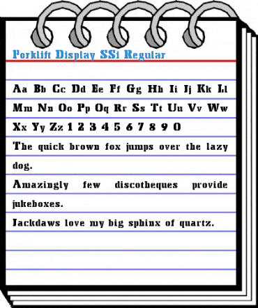 Forklift Display SSi Regular Font