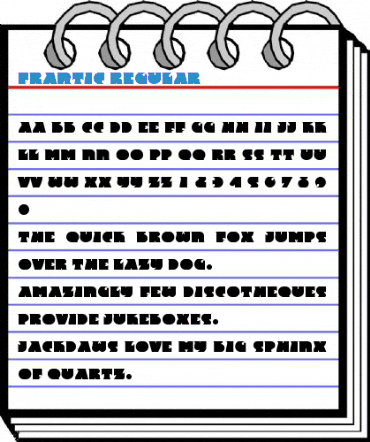 Frantic Regular Font