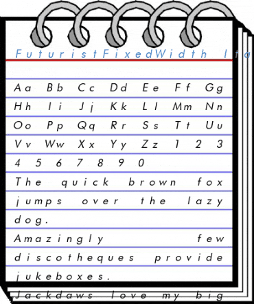 FuturistFixedWidth Italic Font
