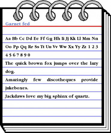 Garnet fed Font