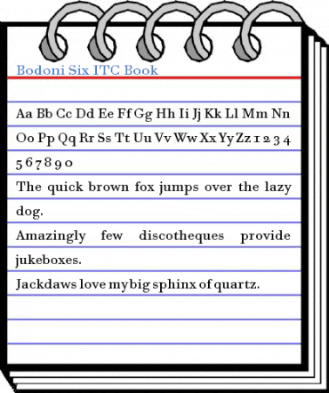 Bodoni Six ITC Book Font