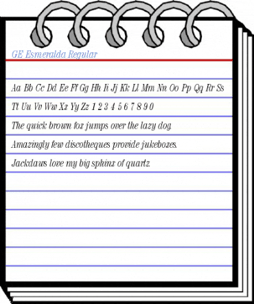 GE Esmeralda Regular Font