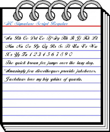 GE Signature Script Regular Font