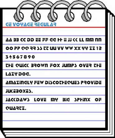 GE Voyage Regular Font
