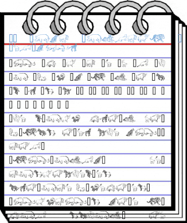 GE Wild Kingdom P to Z Regular Font