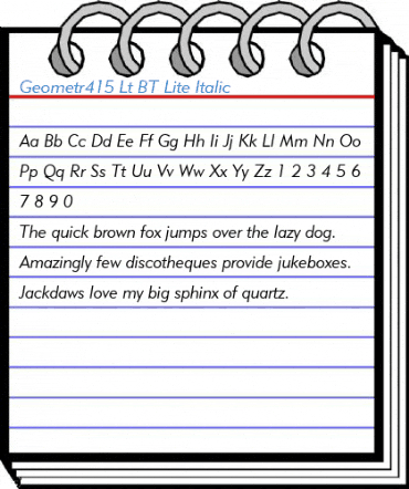 Geometr415 Lt BT Font