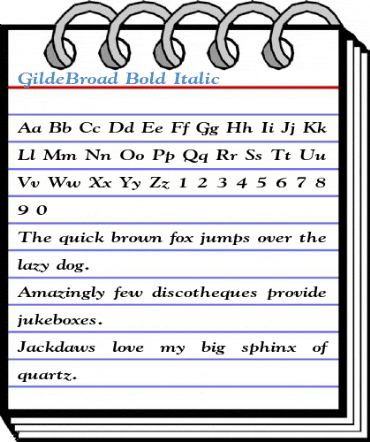 GildeBroad Bold Italic Font