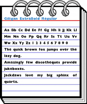 Giligan ExtraBold Regular Font