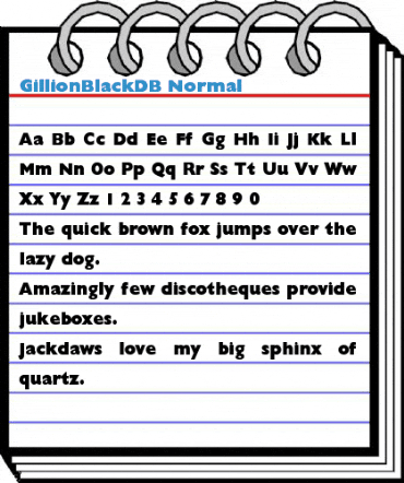 GillionBlackDB Normal Font