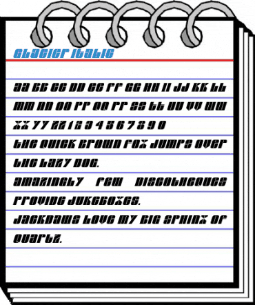 Glacier Italic Font