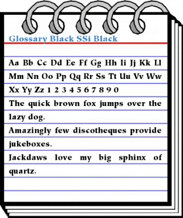 Glossary Black SSi Black Font
