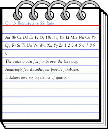 Goudy Retrospective SSi Italic Font