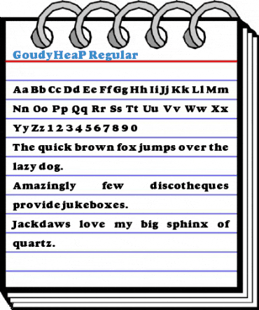GoudyHeaP Regular Font