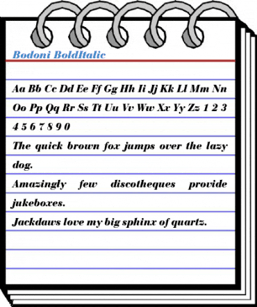 Bodoni BoldItalic Font