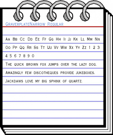 GraverplateNarrow Regular Font