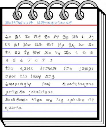 Halloween Unregistered Font