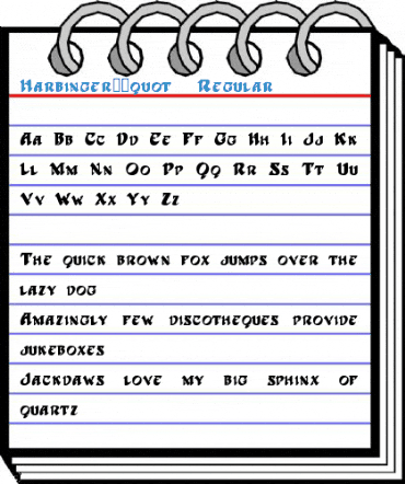 Harbinger!" Regular Font