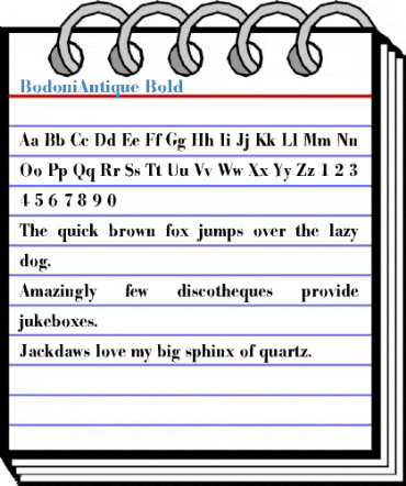 BodoniAntique Bold Font