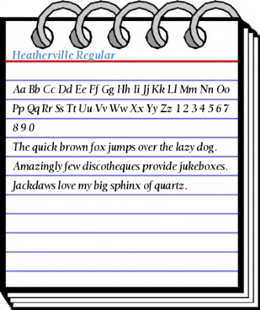 Heatherville Regular Font