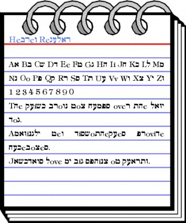 Hebrew Regular Font