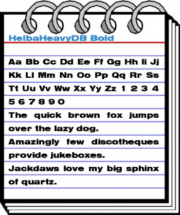 HelbaHeavyDB Font