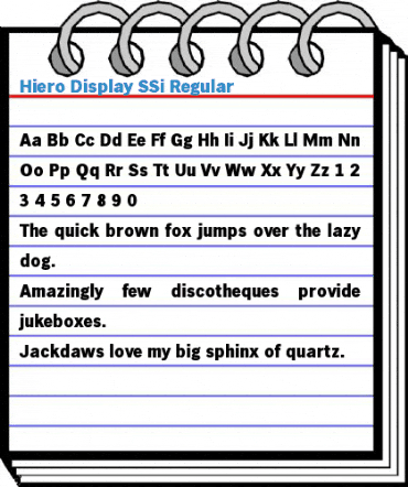 Hiero Display SSi Regular Font