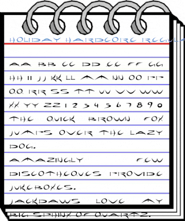 Holiday hardcore Regular Font
