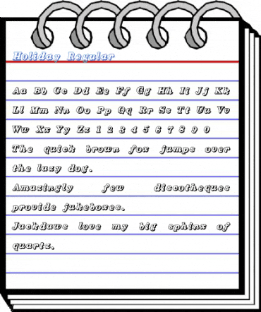 Holiday Regular Font