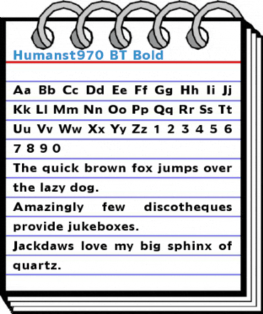 Humanst970 BT Font